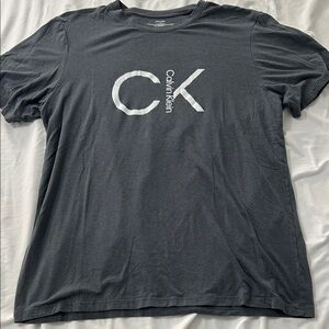 Calvin Klein Men's Dark Gray Logo Tee